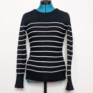 Merona Black and White Striped Sweater